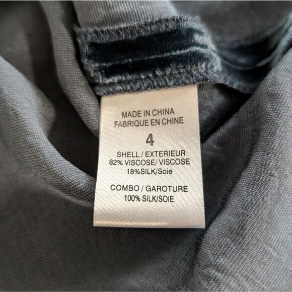 Theory Velvet Silk Blend Teal Tank Dress, size 4 - Picture 6 of 6